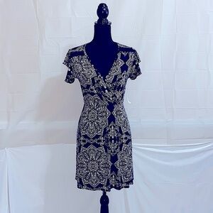 Loveappella Faux Wrap Dress Size SP